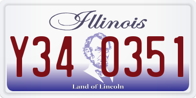 IL license plate Y340351