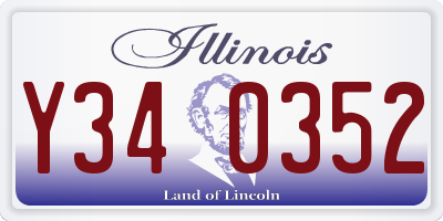 IL license plate Y340352