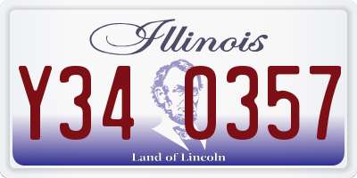 IL license plate Y340357