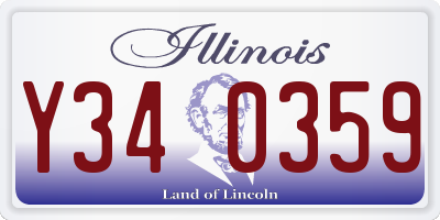 IL license plate Y340359