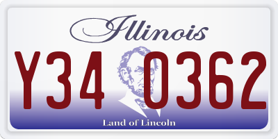 IL license plate Y340362