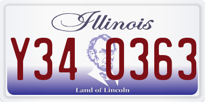 IL license plate Y340363