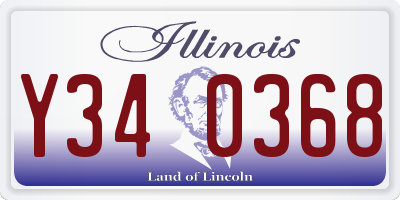 IL license plate Y340368