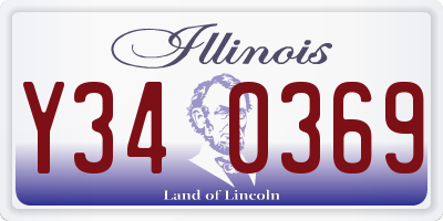 IL license plate Y340369