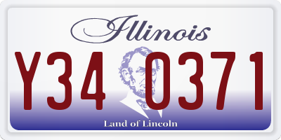 IL license plate Y340371
