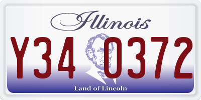 IL license plate Y340372