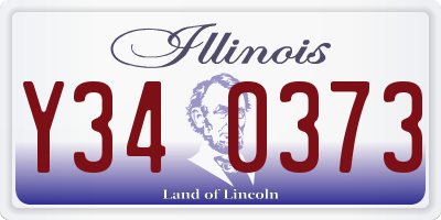 IL license plate Y340373