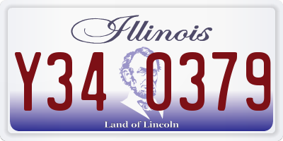 IL license plate Y340379