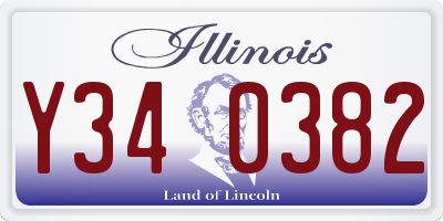 IL license plate Y340382