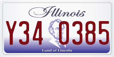 IL license plate Y340385