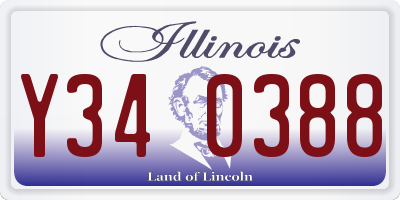 IL license plate Y340388