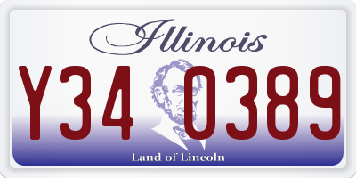 IL license plate Y340389
