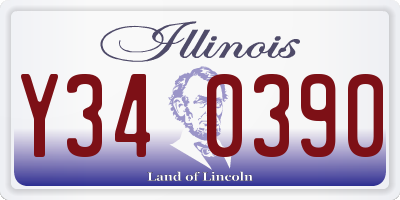 IL license plate Y340390