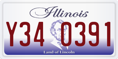 IL license plate Y340391