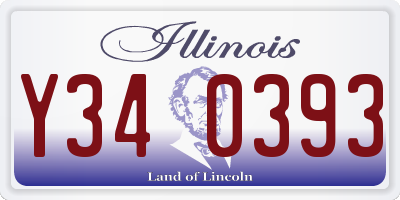 IL license plate Y340393