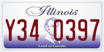 IL license plate Y340397