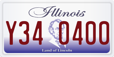 IL license plate Y340400