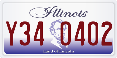 IL license plate Y340402