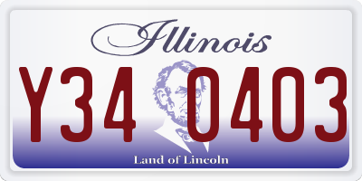 IL license plate Y340403