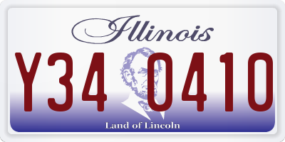 IL license plate Y340410