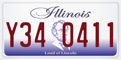 IL license plate Y340411