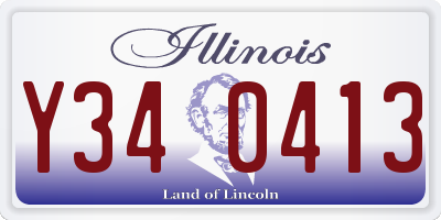 IL license plate Y340413