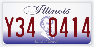 IL license plate Y340414