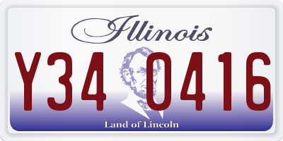 IL license plate Y340416