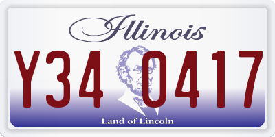 IL license plate Y340417