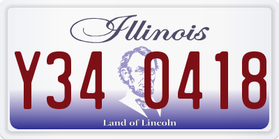IL license plate Y340418