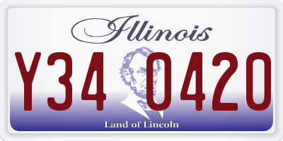 IL license plate Y340420