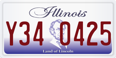 IL license plate Y340425