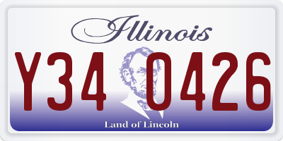 IL license plate Y340426