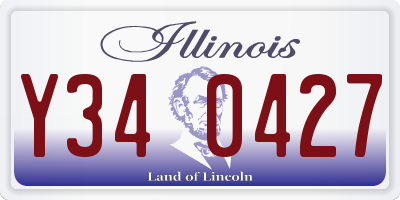 IL license plate Y340427