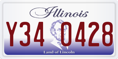IL license plate Y340428