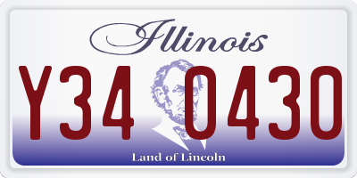 IL license plate Y340430