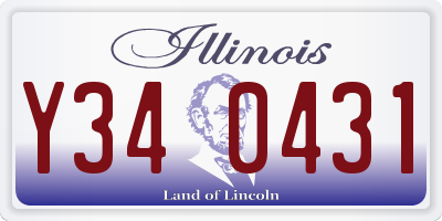 IL license plate Y340431