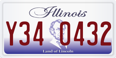 IL license plate Y340432