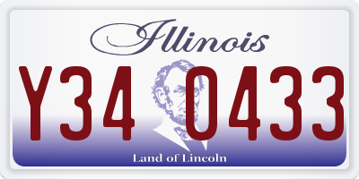 IL license plate Y340433