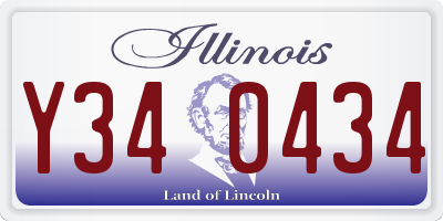 IL license plate Y340434