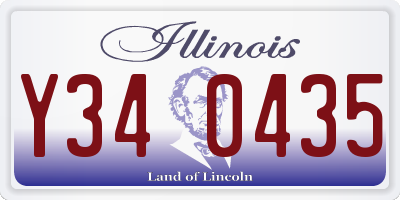 IL license plate Y340435