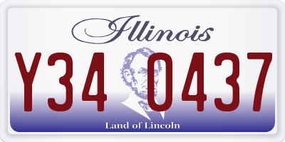 IL license plate Y340437