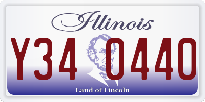IL license plate Y340440