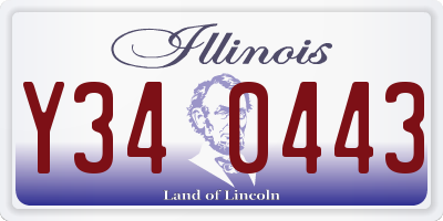 IL license plate Y340443