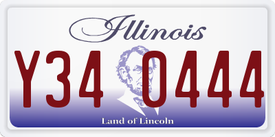 IL license plate Y340444