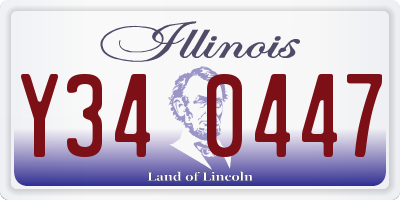 IL license plate Y340447