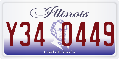 IL license plate Y340449