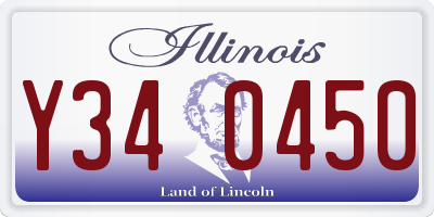 IL license plate Y340450