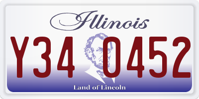 IL license plate Y340452