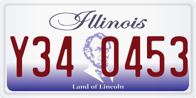 IL license plate Y340453